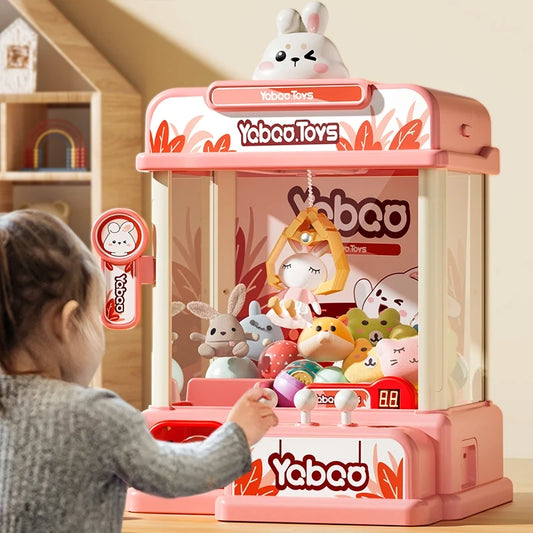 兒童抓娃娃機玩具｜大尺寸家用版｜可投幣夾公仔｜培養專注力｜3-6歲六一兒童節生日禮物首選